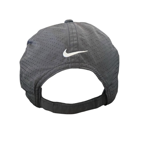 Nike Golf Hat Cap Black adjustable velcro strapback drift air vents white swoosh - Picture 5 of 11